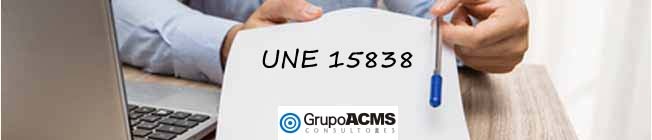 Presupuesto UNE 15838 Presupuesto UNE 15838